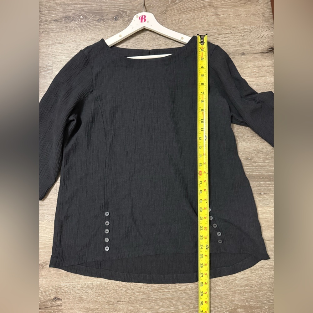 Soft Surroundings Oceo Gauze Tunic Style Number: 2EW85 Black XL Lightweight - Picture 4 of 10